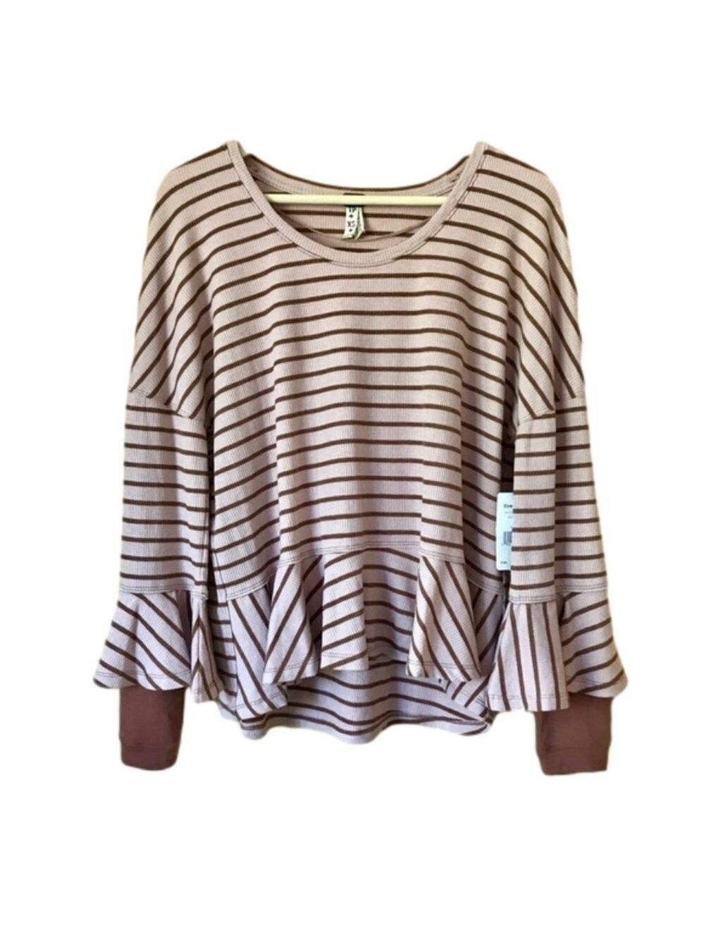 Free People We The Free Thermal Ruffled Top Size XS